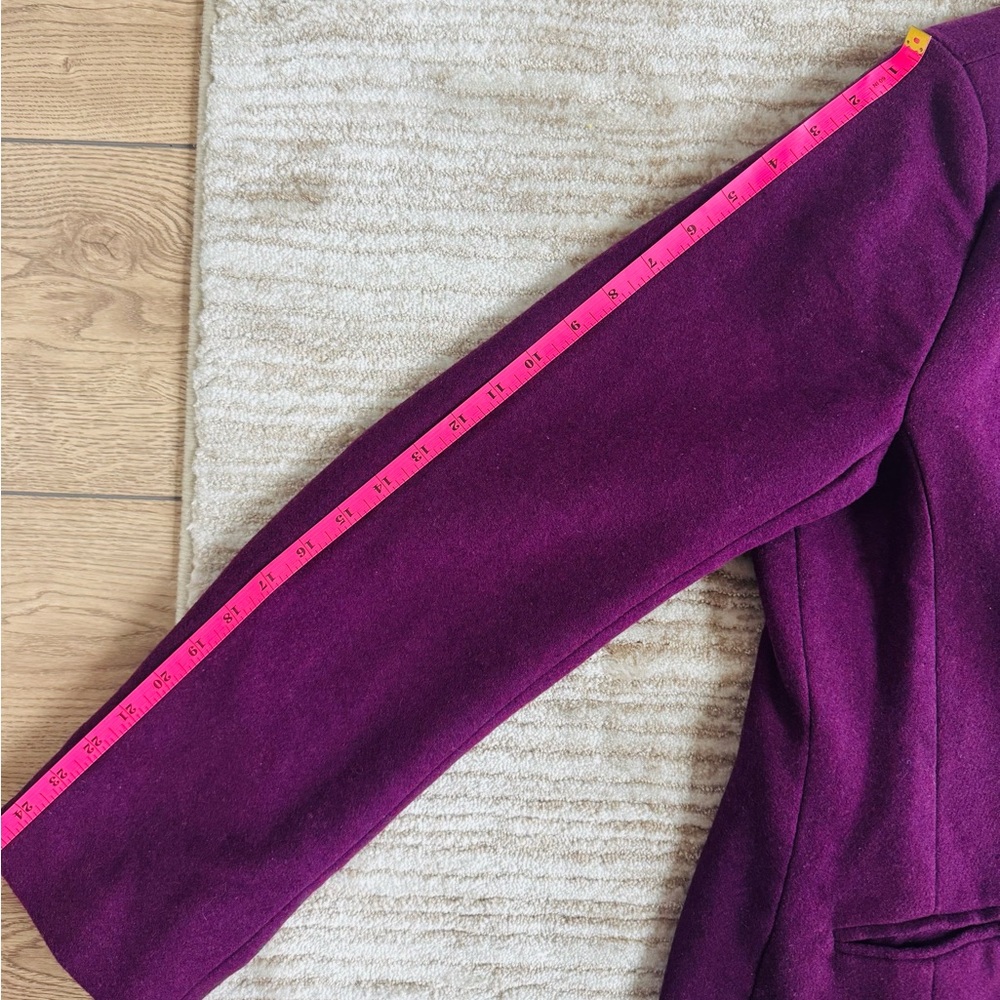 Avec Les Filles Tailored Double-Breasted Coat in Aubergine NWOT - Picture 7 of 7